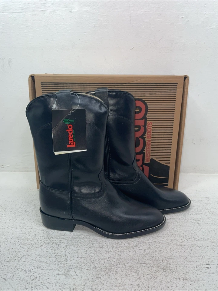 New Youth Navy Laredo Cowboy Boots. 2058 4 M. 2-156 - Image 4 of 4