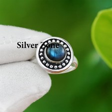 Labradorite Gemstone 925 Sterling Silver Handmade Jewelry Ring Size 5 to 13