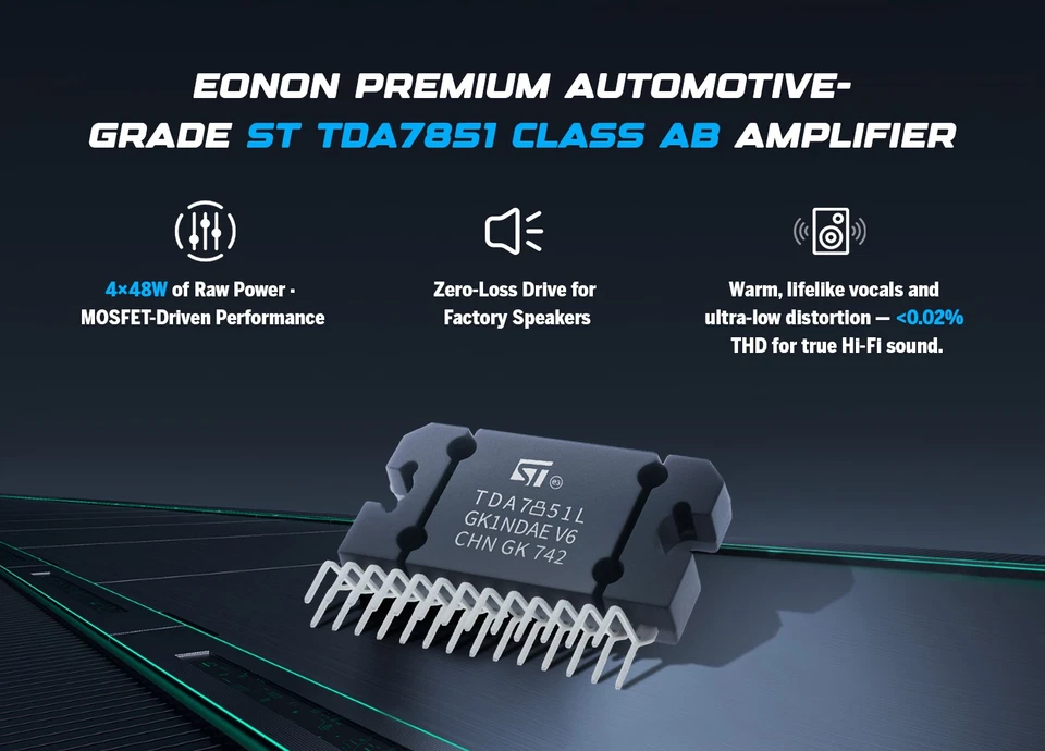 Eonon X3U Single 1 DIN 6.36" Car Radio Stereo Android Auto CarPlay Sat Nav Audio - Image 2 of 4