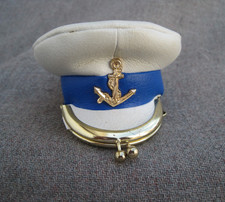 VINTAGE JAPAN 1960s MINI NAVY DRESS UNIFORM CAP HAT COIN PURSE