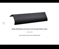 1 x Wren 200mm Sarah Brushed Matt Black Cupboard Finger Pull Concealed Handles