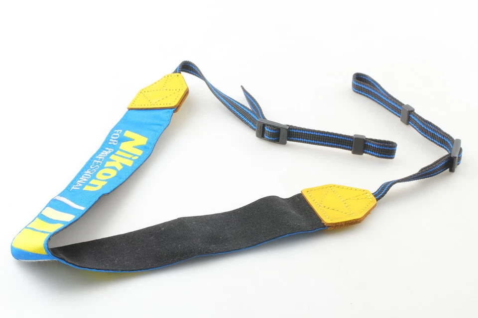 [Casi Como Nuevo] Correa para Cuello Cámara Profesional Nikon Azul Amarillo de Japón Foto 4 de 4