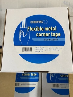Drywall Corner Tape 30m X 50mm Roll Flexible Metal Corner Tape Obas New Boxed