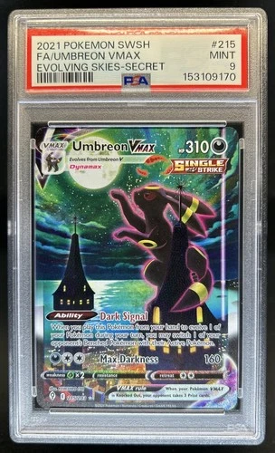 2021 Pokemon SWSH Evolving Skies Umbreon VMAX #215/203 PSA 9