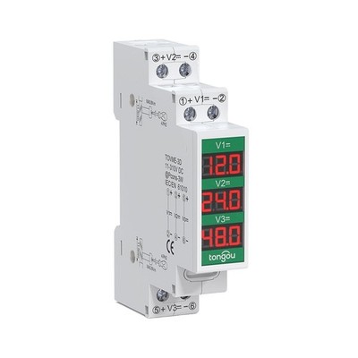 23Way For Din Rail Voltmeter DC 11V to 310V Digital LED Voltage Reader