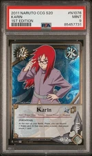 2011 Naruto CCG S20: Tales Of The Gallant Sage #N1076 Karin 1st Edition PSA 9