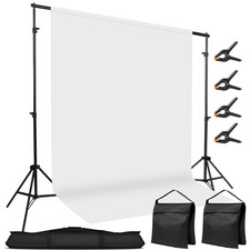 Adjustable Photography Backdrop Stand Kit 10x7ft WxH   Photo Studio Backgrou...