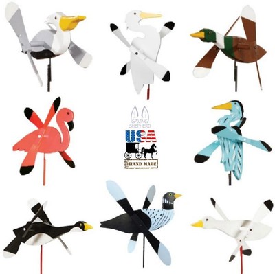 WATERFOWL WIND SPINNERS - Egret Flamingo Goose Heron Loon Mallard Pelican