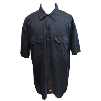 Chemise Dickies 2XL bleu nuit manches courtes workwear Honduras poche stylo - Photo 1/4