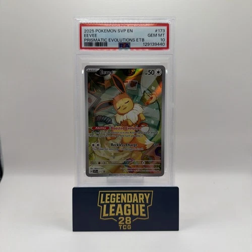 Eevee 173 ETB Promo Prismatic Evolutions PSA 10 2025 Pokemon Graded Card TCG