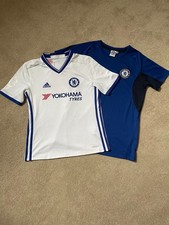 two chelsea shirts, execellent condition, best for 11-14 ages