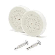 Buffing Polishing Wheel 3" Fine Cotton (50 Ply) 1/4" Arbor with 1/4" Mandrel ...