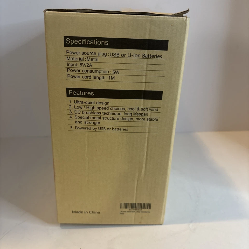 Ventilador USB de metal recarregável OPOLAR, série F53 - Imagem 2 de 4