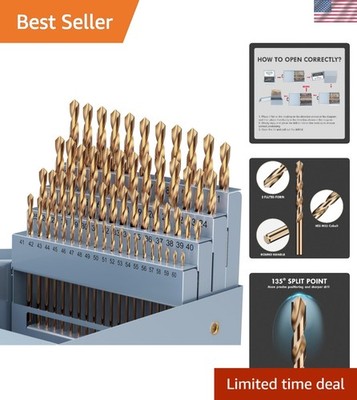 M35 High-Speed Steel Drill Bit Set   60 Pieces for Ultimate Cutting Performance