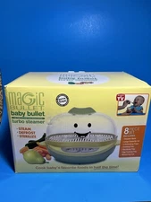 Magic Bullet Baby Bullet Turbo Food Steamer 7 Pc Steam Defrost Sterilize W Box!