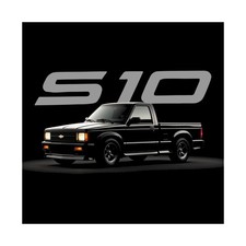 1992 Chevy S10 Poster Classic Pickup Truck Wall Art Print Mini Truck Decor