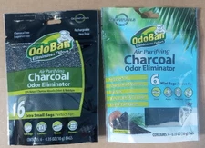 Odoban Charcoal Odor Eliminators Moisture Absorb Fragrance Free 2PK / 6 Bag each