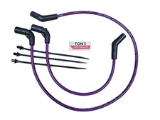 Ton's 8mm Ignition Spark Plug Wires Harley H-D FLT FLHT FLHR FLTR 09-15 Purple