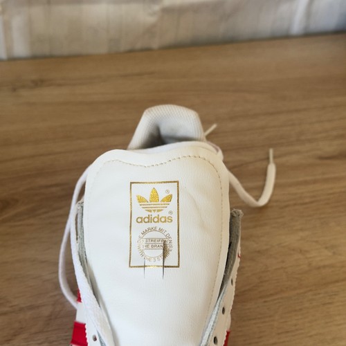 Adidas Originals Jeans II OG blanc rouge Baskets Chaussures à lacets Homme EU 42 - Foto 9 di 11