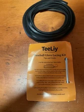Teeliy 2 pack black leather baseball/softball glove lacong kit W/needle