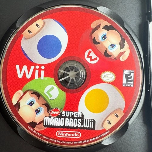 New Super Mario Bros. Wii (Nintendo Wii, 2009) Disc Only Tested Working