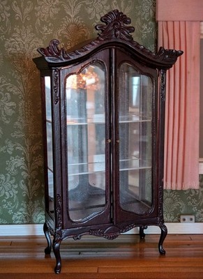    BESPAQ       Louis XVI Vitrine Schrank mahagoni   Handarbeit  
