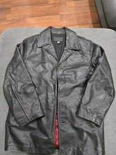 Vintage J.CREW Insulated Leather dark brown Car Coat Jacket