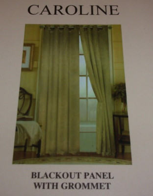 Caroline Blackout Window Curtain One Panel SAGE Grommet 55 x 84 100% ...