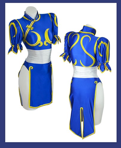Chun Li Cosplay sexy Overall Badeanzug Cheongsam Kleid Outfits Cosplay Kostüm - Bild 8 von 8