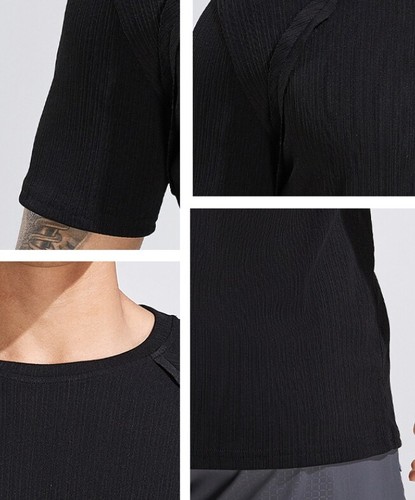 Summer Men T-shirts Short Sleeve Round Neck Shirt Casual Sports Tee Top - Bild 8 von 14