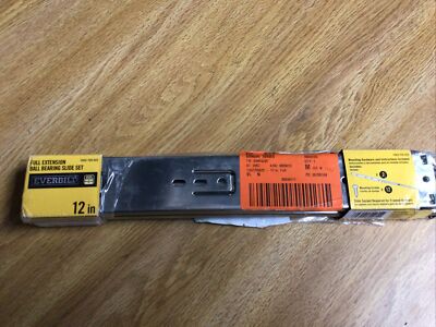 Everbuilt D80612C-ZP  12'' Full Extension Side Mount Ball Bearing Drawer Slides