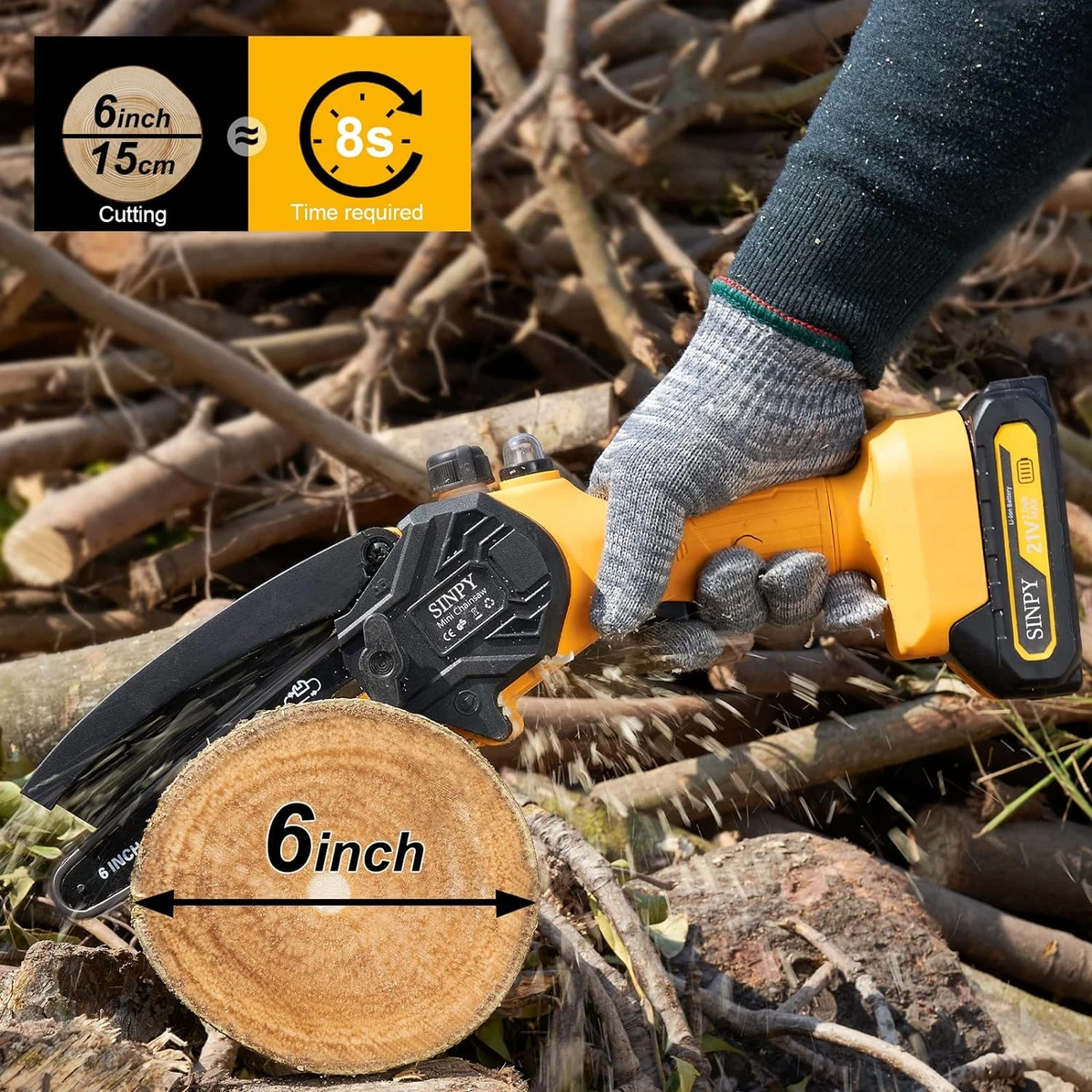 Mini chainsaws battery sale powered