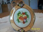 Nippon Vtg  Toki Kasha Company Porcelain Double Handled Fruit Pattern Cake Plate