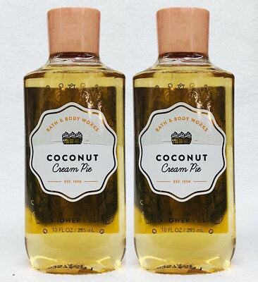 2 Bath & Body Works COCONUT CREAM PIE Body Wash Shower Gel 10 oz