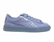 PUMA Junior Girls BASKET PATENT ICED GLITTER JR Shoes Lavender Lust 362461-02 b