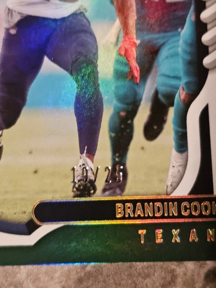 2022 Panini Absolute #4 Brandin Cooks Green Holo #'d /25 🔥 Houston Texans - Image 2 of 3