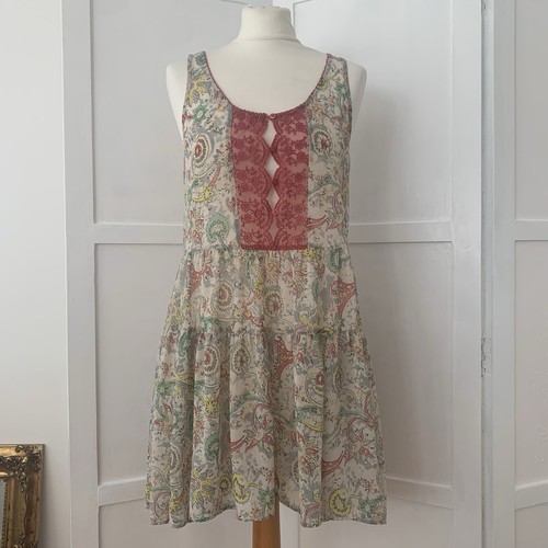 Fleur Wood Anthropologie Tunic Top S UK10 Shabby Chic Pretty Lace Floaty - 第 1/8 張圖片