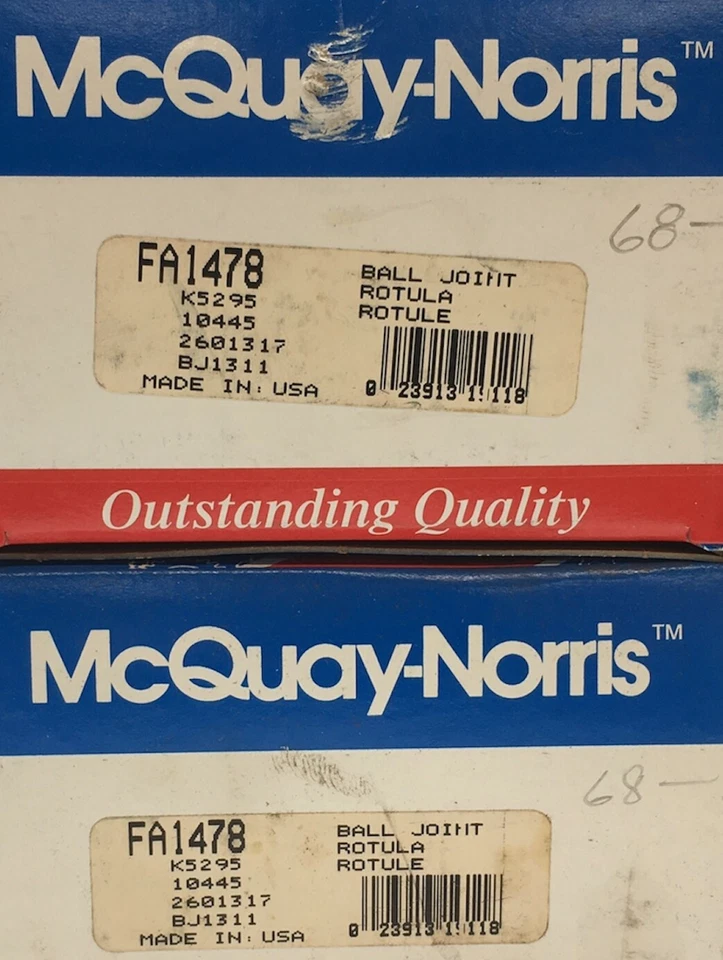 Junta esférica de suspensão McQuay-Norris [lote de 2] FA1478 NOS - Imagem 3 de 3