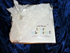 Little Miracles Costco Ribbon Rose Baby Blanket Off White Flowers Sheer Rosettes