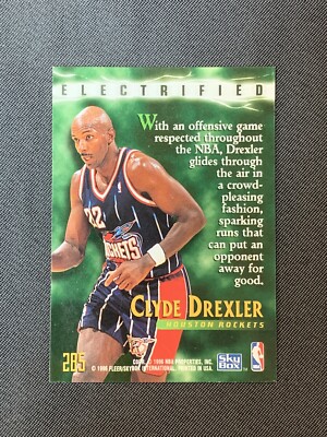 1996 SKYBOX ELECTRIFIED #285 CLYDE DREXLER BASKETBALL CARD | eBay