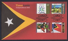 TIMOR ORIENTAL 2002, Indépendance, FDC, Sc 352/55, Mi 371/74, SG 5/8, Yv 357/60