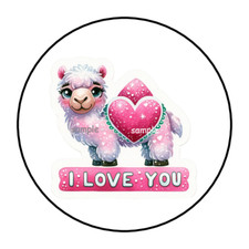 30 VALENTINE'S DAY ENVELOPE SEALS STICKERS LABELS TAGS 1.5" ROUND I LOVE YOU