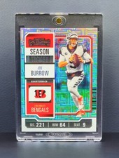 Joe Burrow RARE MOJO REFRACTOR INVESTMENT CARD SSP PANINI BENGALS MVP ROY MINT
