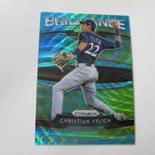 Christian Yelich 2020 Panini Prizm Lime Green Brilliance #24 Milwaukee Brewers