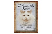 Blechschild Spruch 30X40 Cm TüRkische Van Katze Geschenk Deko Schild