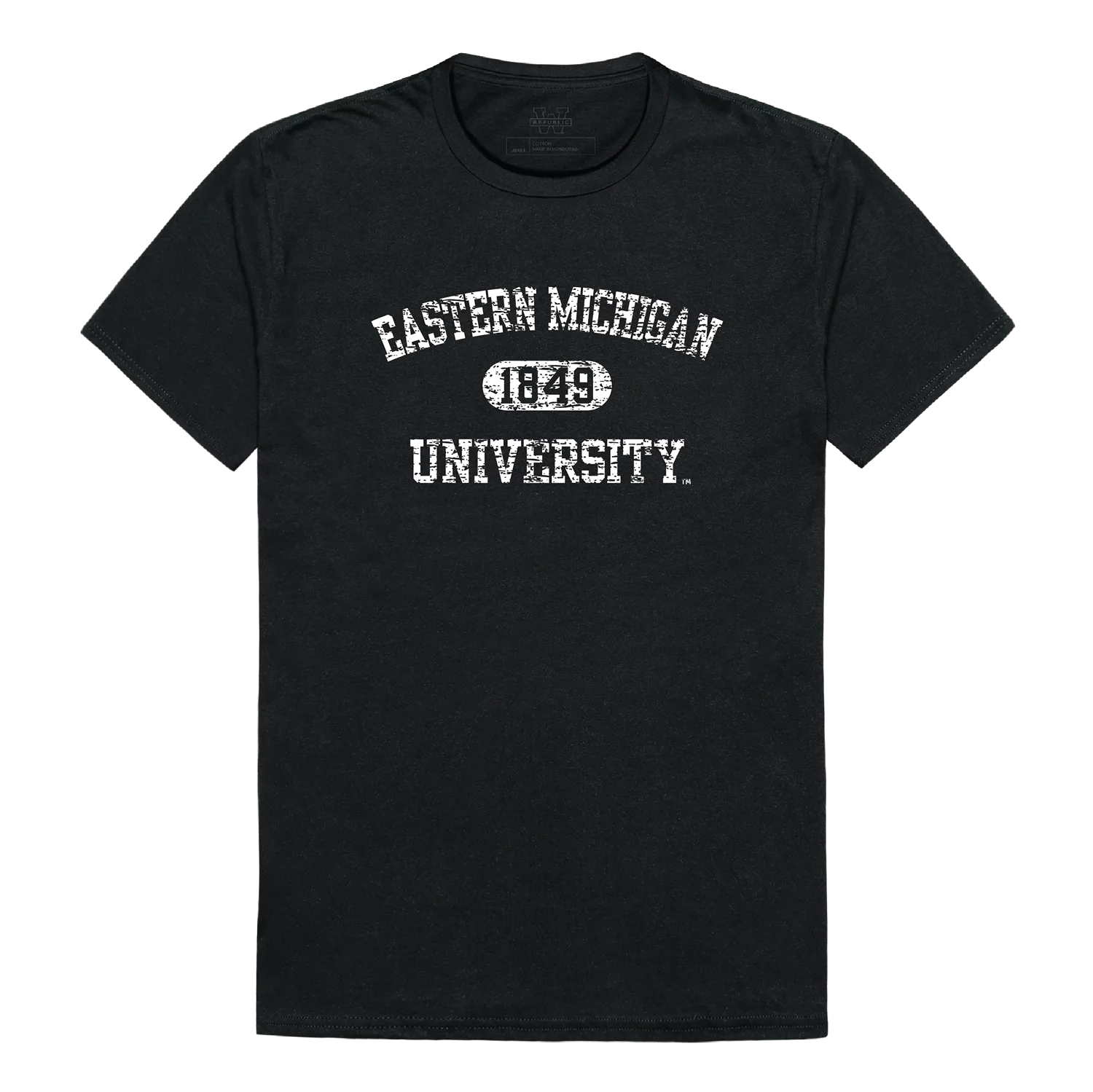 EMU Eagles Distressed Arch NCAA College T-Shirt Eastern Michigan University Tee