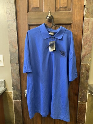 Nike Golf Polo Shirt Blue Men's XLT Dri Fit NWT With a Tiger Character on Front