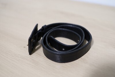 Vintage Chanel Black Leather or Belt Bag Spare Part GHW Size  display picture 3