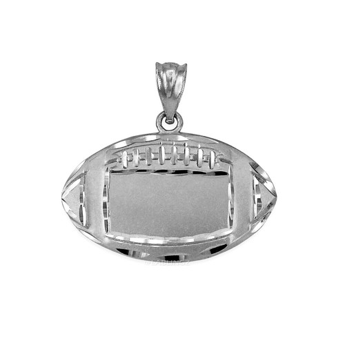 Satin DC Sterling Silver Football Pendant Necklace - Bild 2 von 7