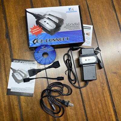 Kingwin USi-2535 Ez Connect USB 2.0 to SATA & IDE Adapter In Open Box